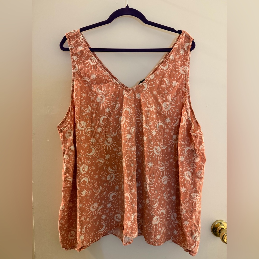 Torrid Peach Celestial Print Tank Top